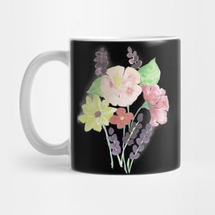 watercolour pink flowers watercolor purple flowers pink and purple flowers Mug